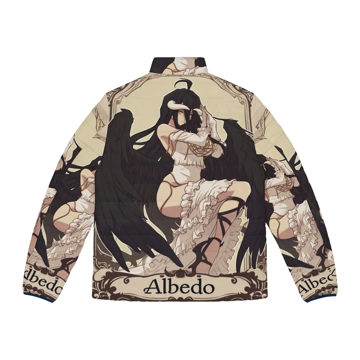 Albedo Pinup Puffer Jacket: Anime Girl Winter Fashion