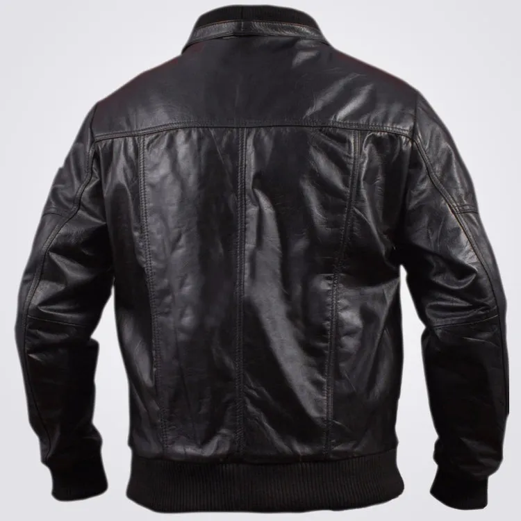 American Bomber Leather Jacket For Men