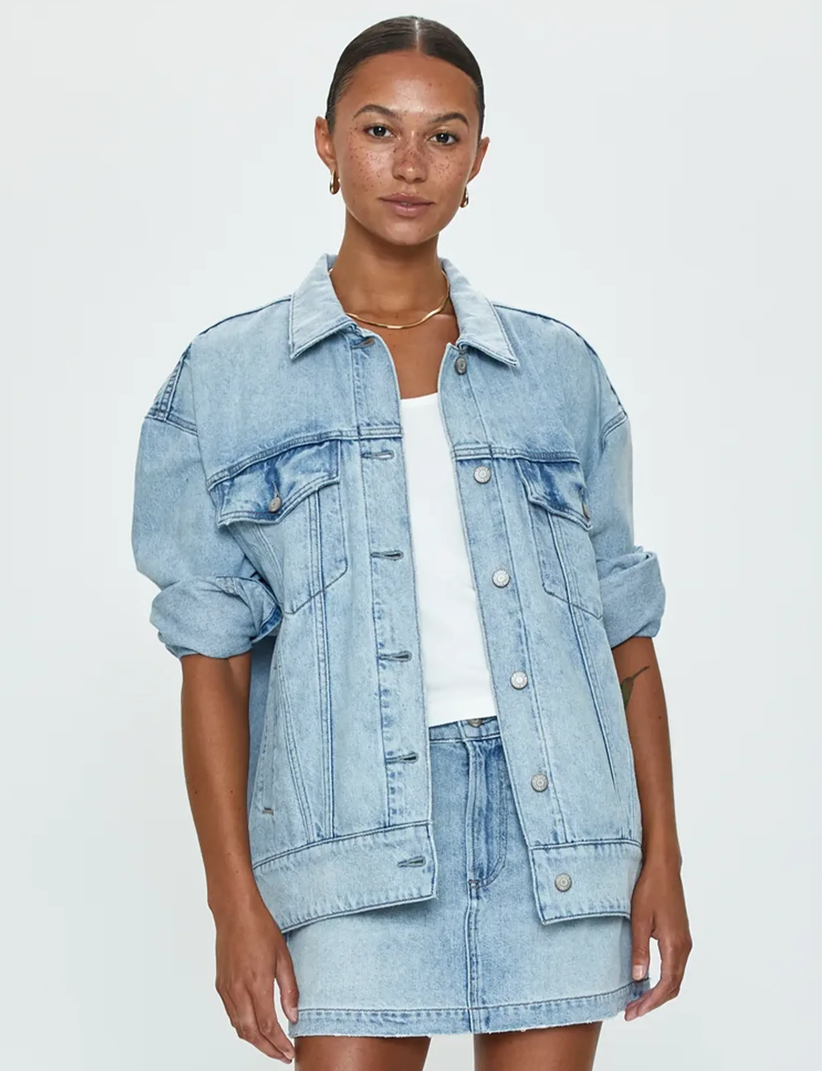 Dries Boyfriend Denim Trucker Jacket, Nimes