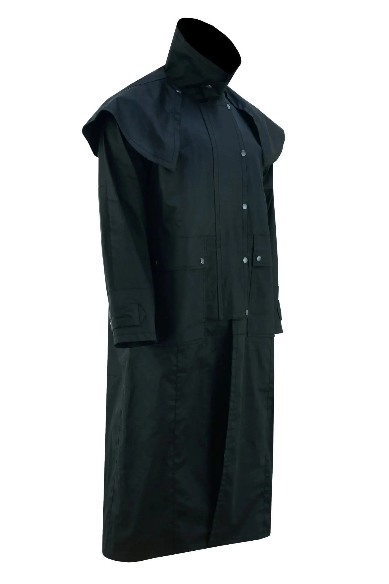 Duster Waterproof Black Long Coat Countrywear Unisex