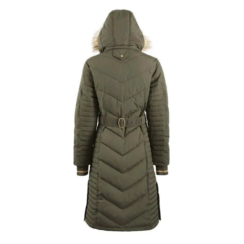 Fairfax & Favor Charlotte Padded Ladies Longline Coat - Khaki