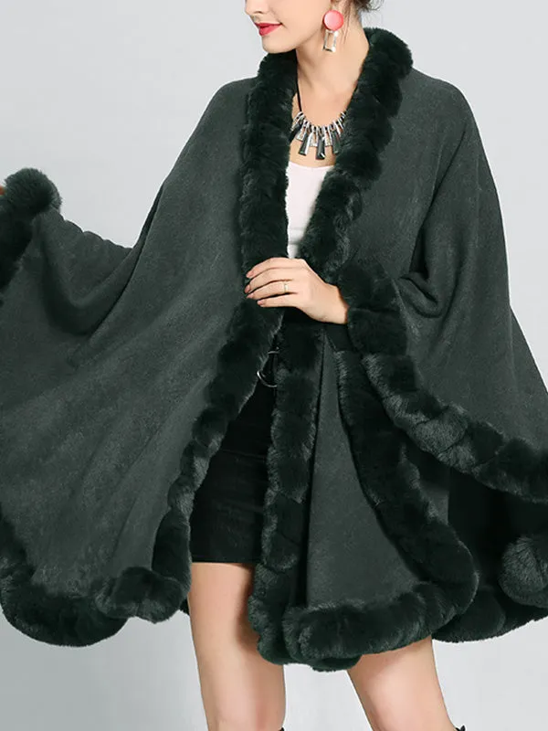 Fine Fancy Poncho Plus Size Cape Cardigan