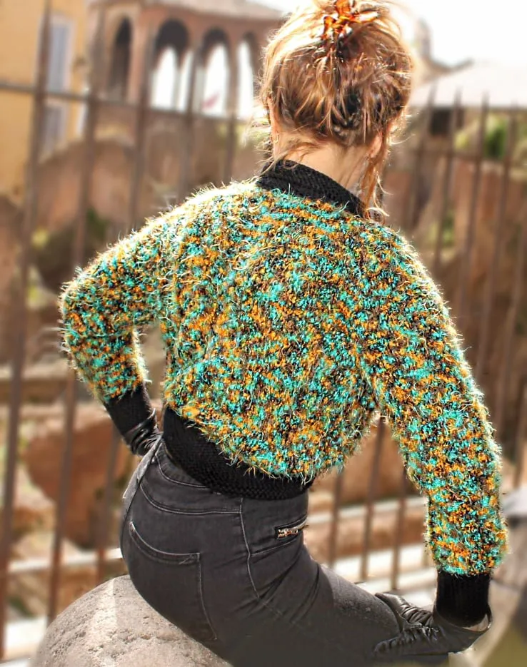 Furry Multicolor Fluffy knitted Sweater