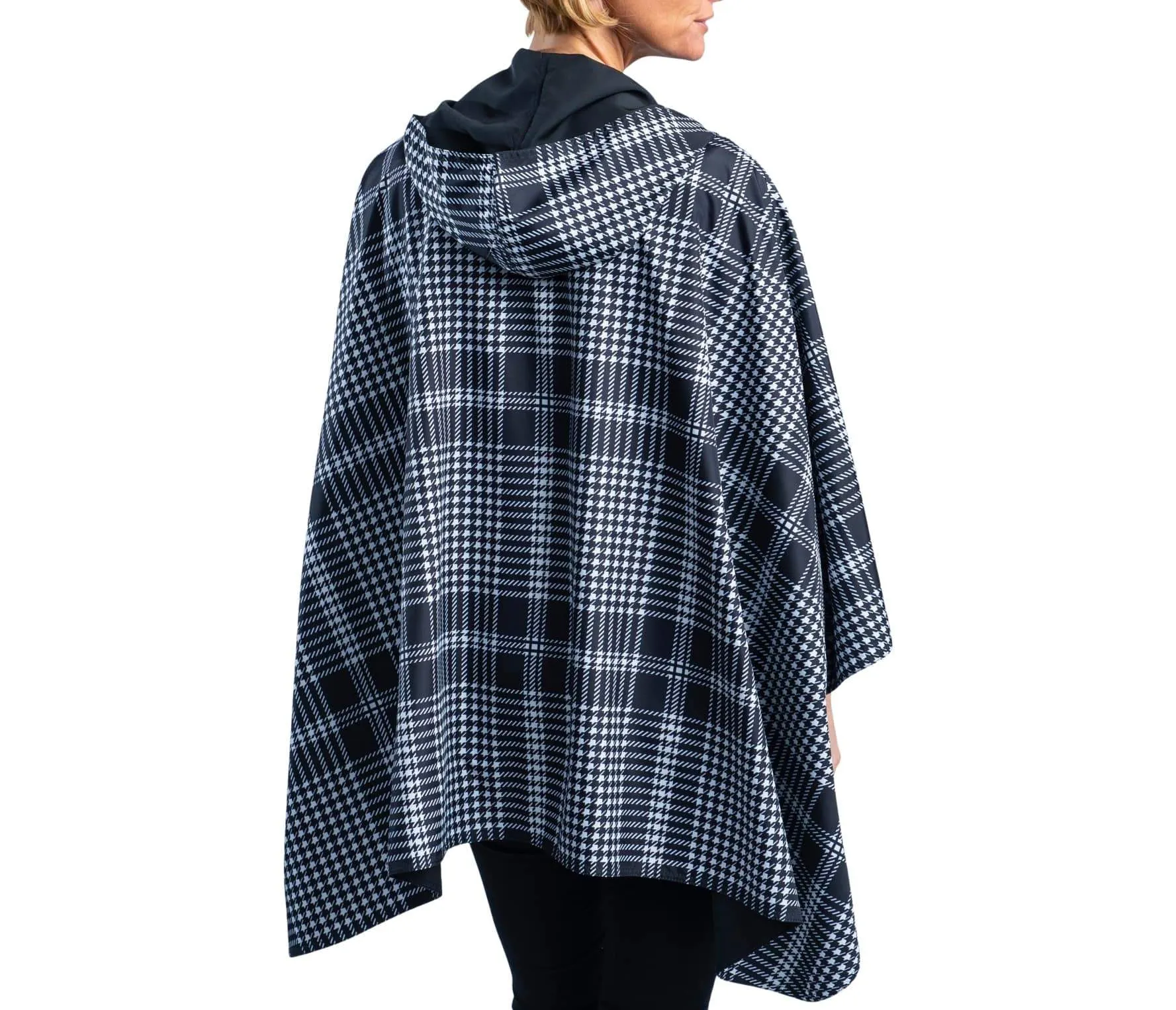 GG Raincaper Black And White Houndstouth Plaid