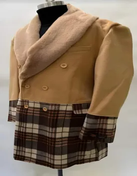 Mens Overcoat - Topcoat For Men - Winter Fabric -Mens Plaid Overcoat - Wool Peacoat - Plaid Topcoats