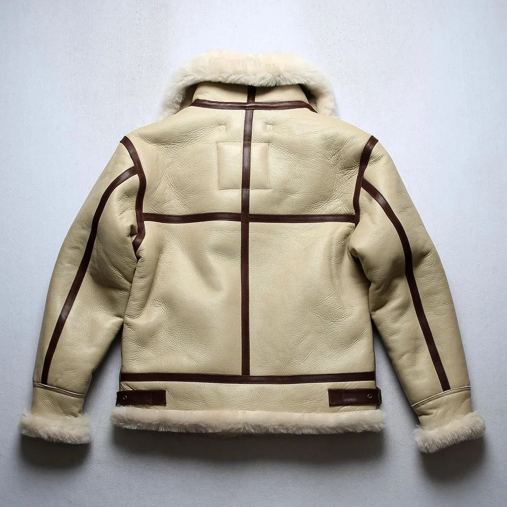 Men's Winter White B3 Shearling Sheepskin Jacket