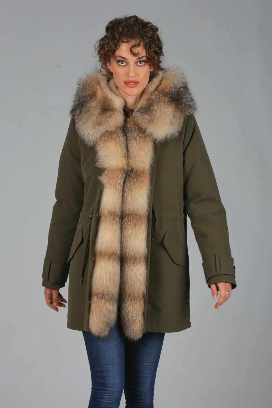 Parka in cotone tecnico impermeabile long  Cristal prestige