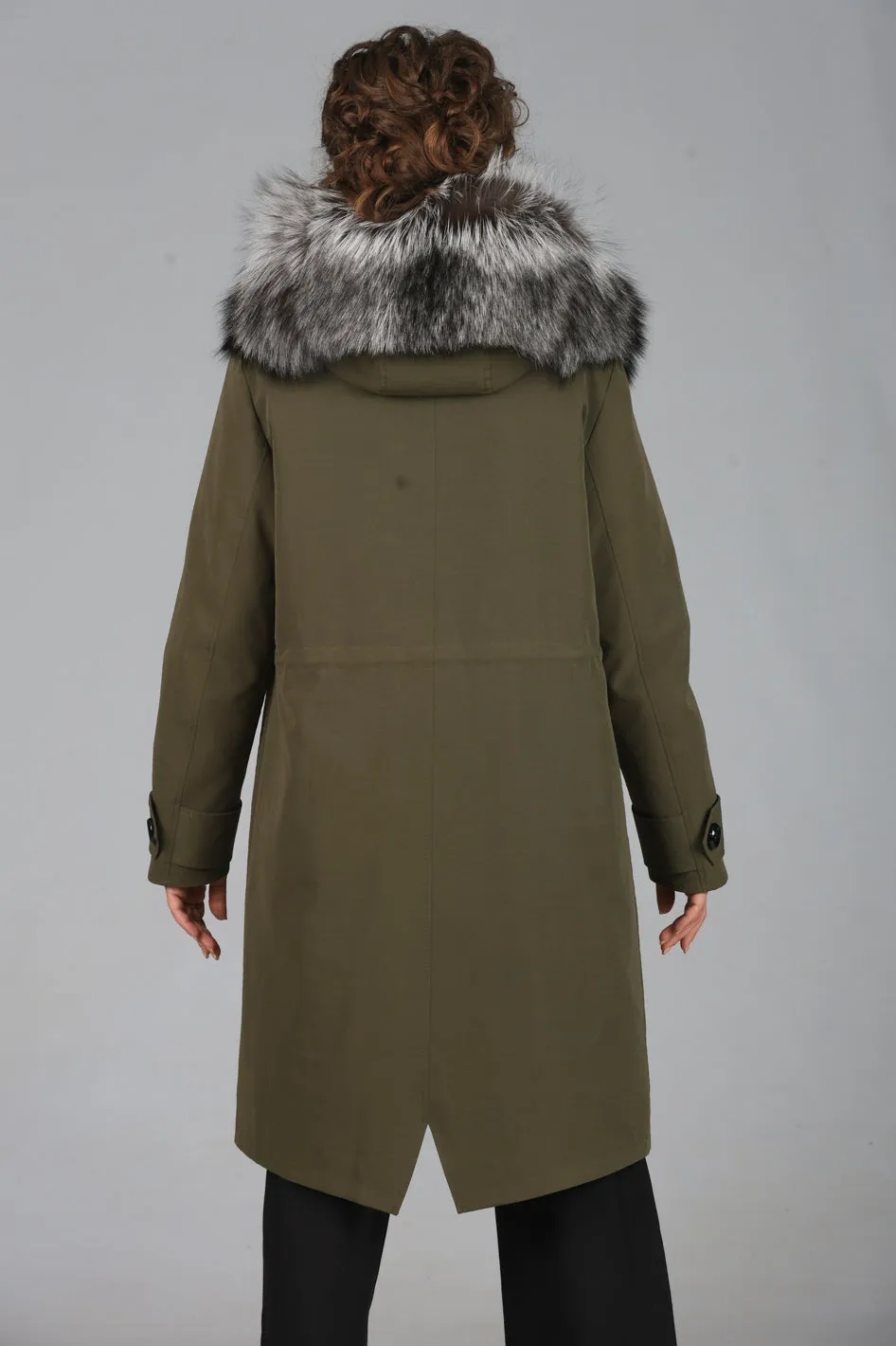 Parka in cotone tecnico impermeabile X-long Luxury Silver