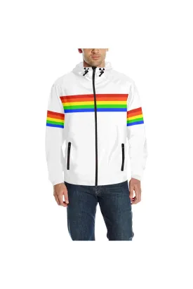 Rainbow Accented Quilted Windbreaker