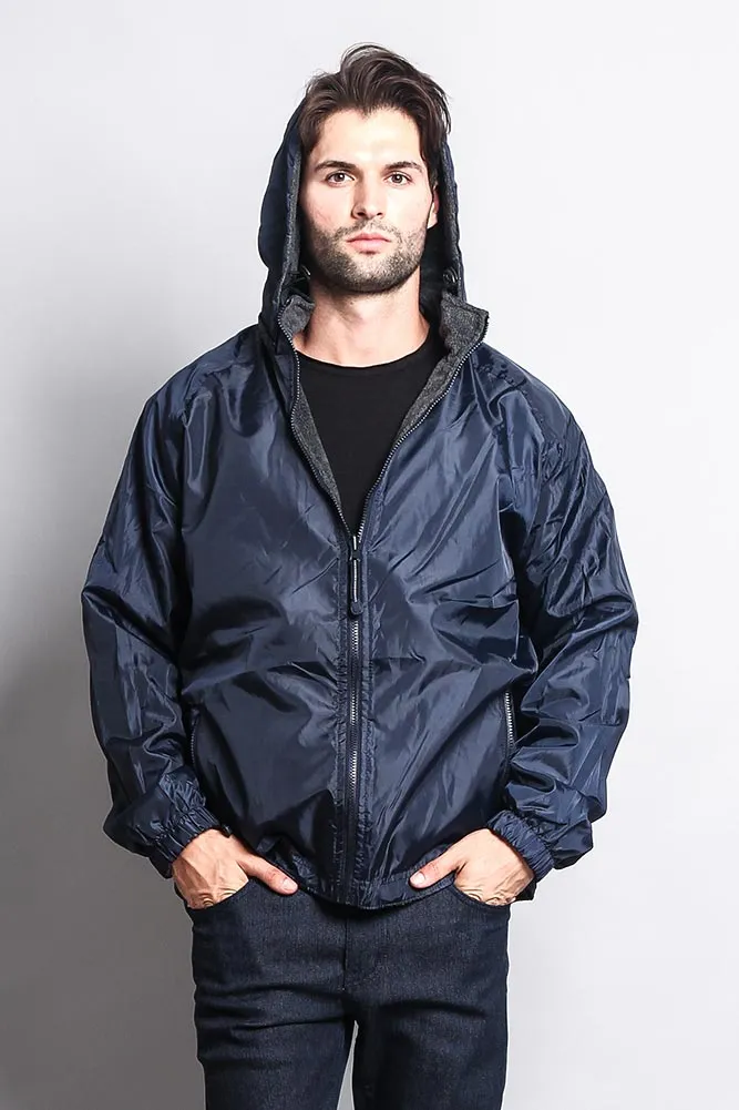 Reversible Windbreaker Hooded Jacket