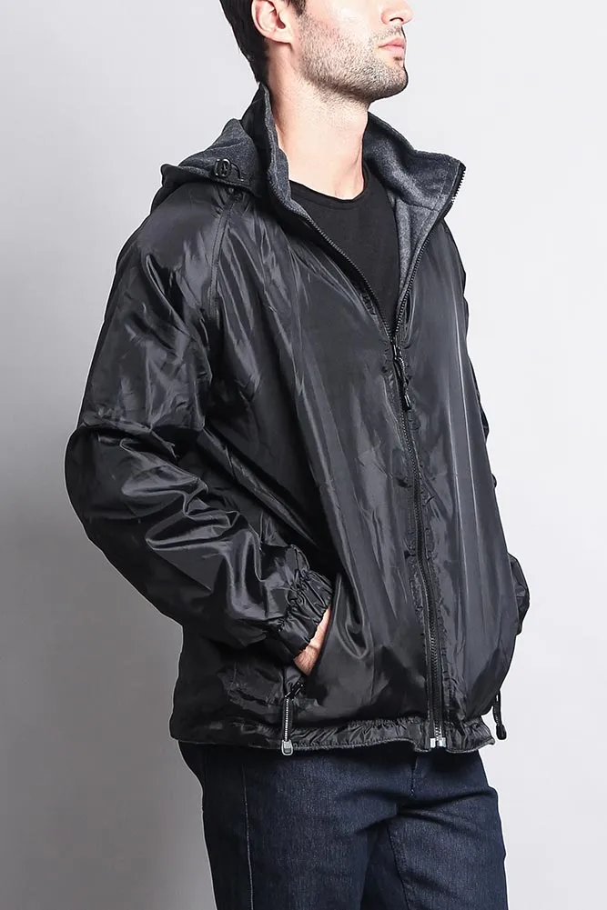 Reversible Windbreaker Hooded Jacket