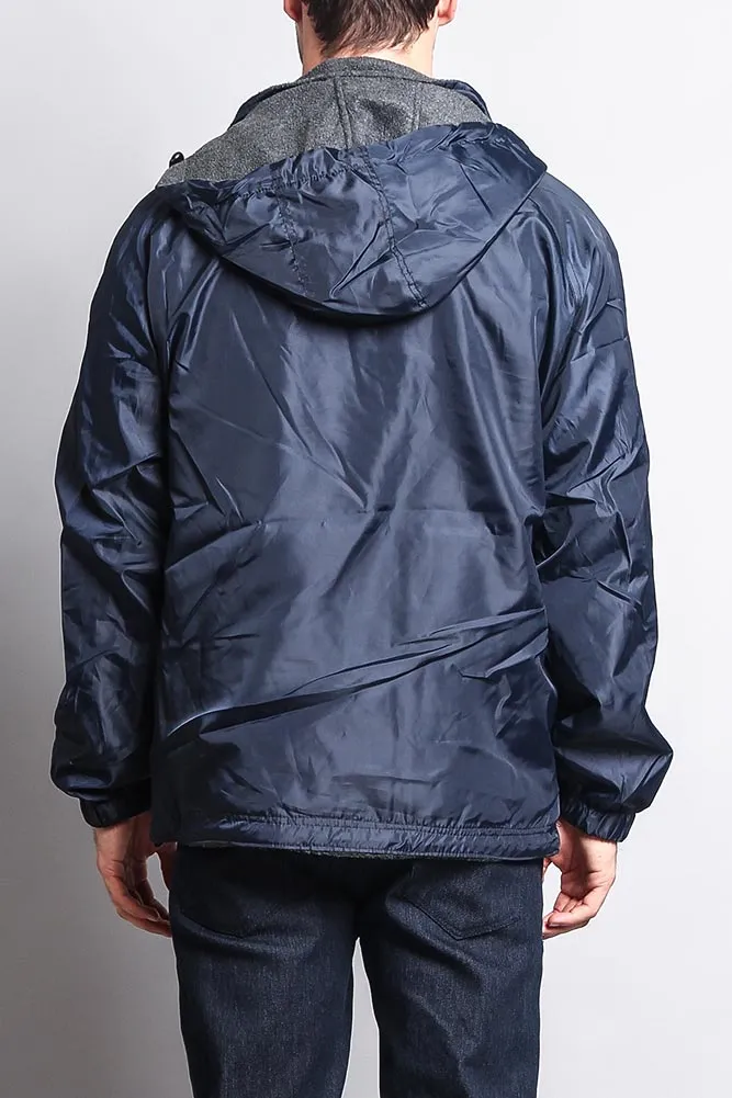 Reversible Windbreaker Hooded Jacket