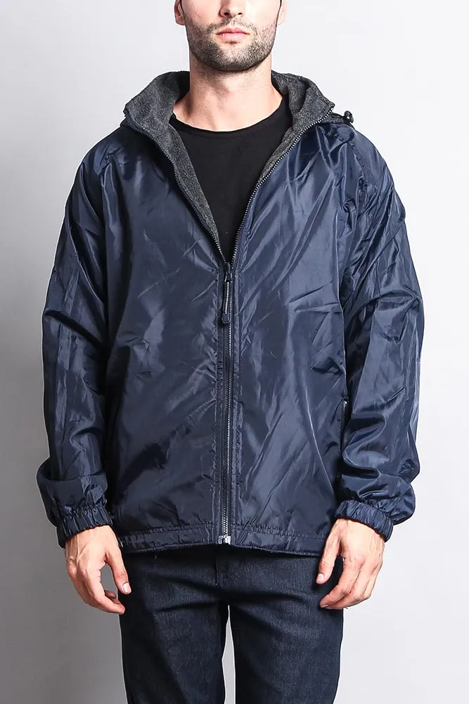 Reversible Windbreaker Hooded Jacket