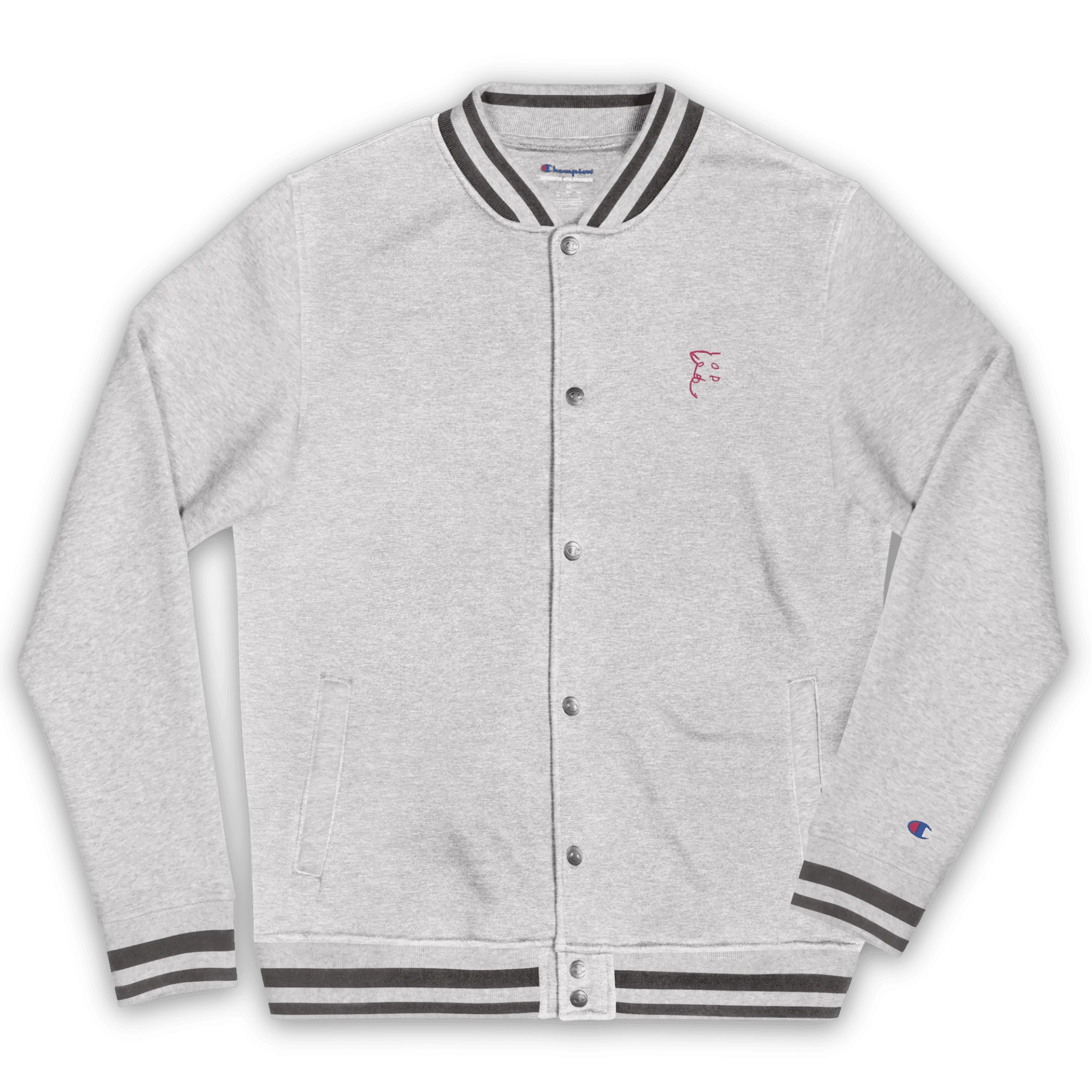 'Simply Barker' Embroidered Champion Bomber Jacket