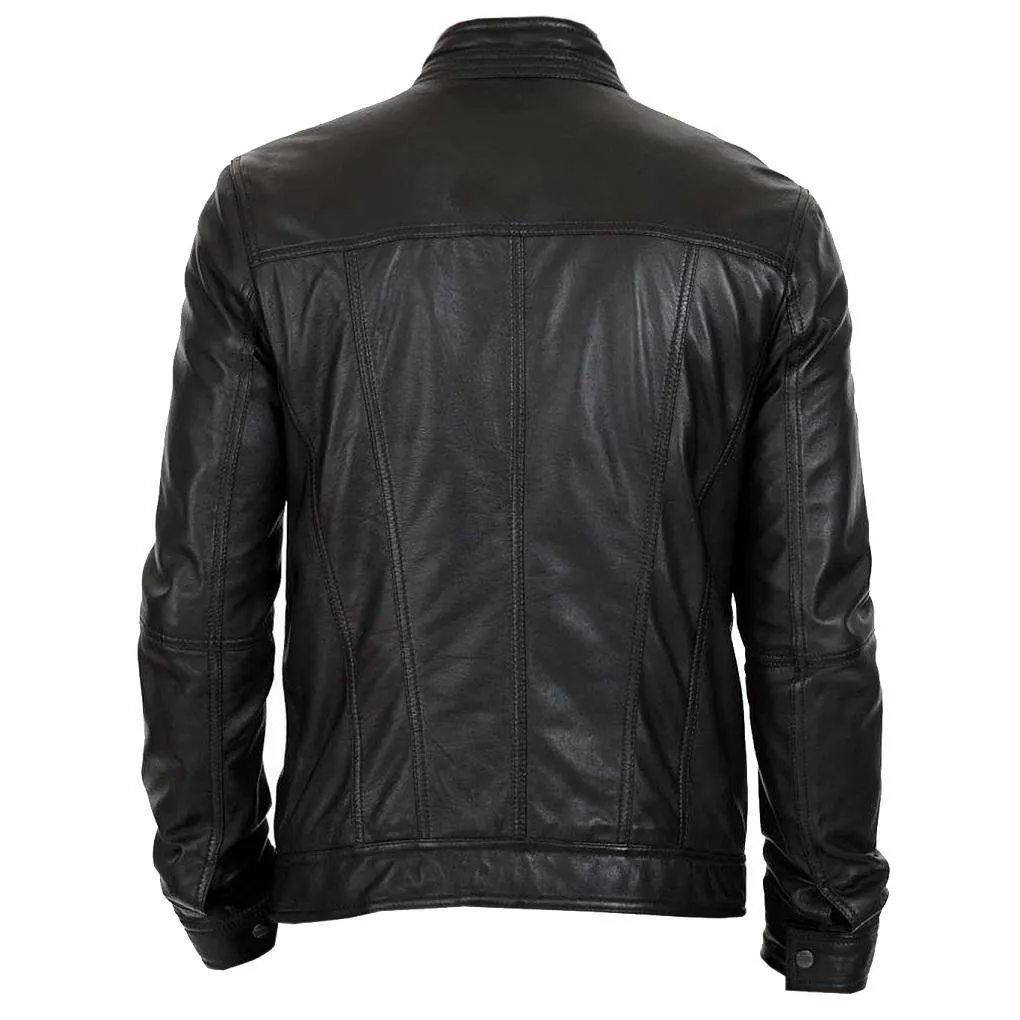 Super Stylo Real Leather Jacket For Men - Leather Jacket Men