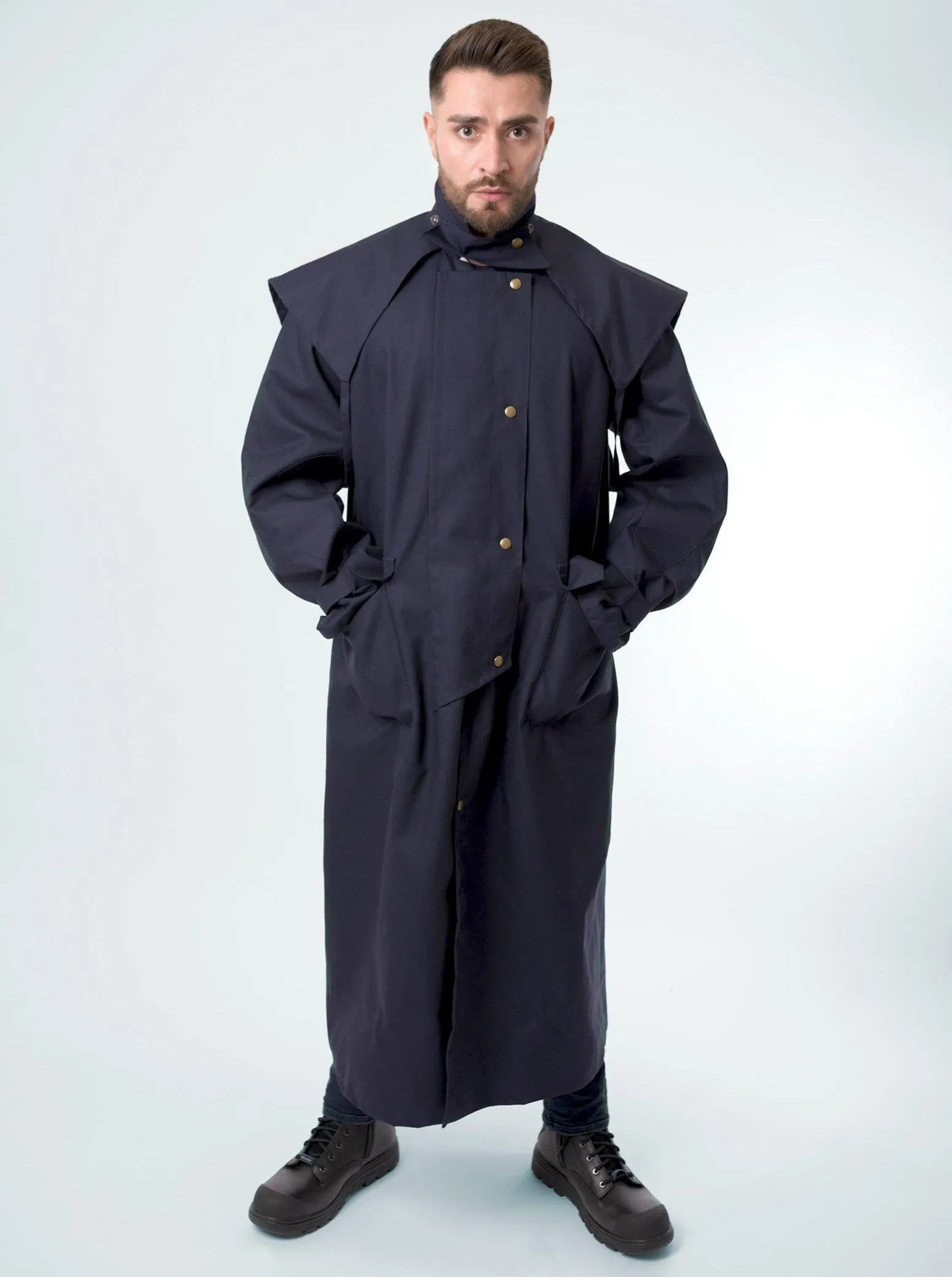 Unisex Full-length Dryskin Riding Coat with Hood