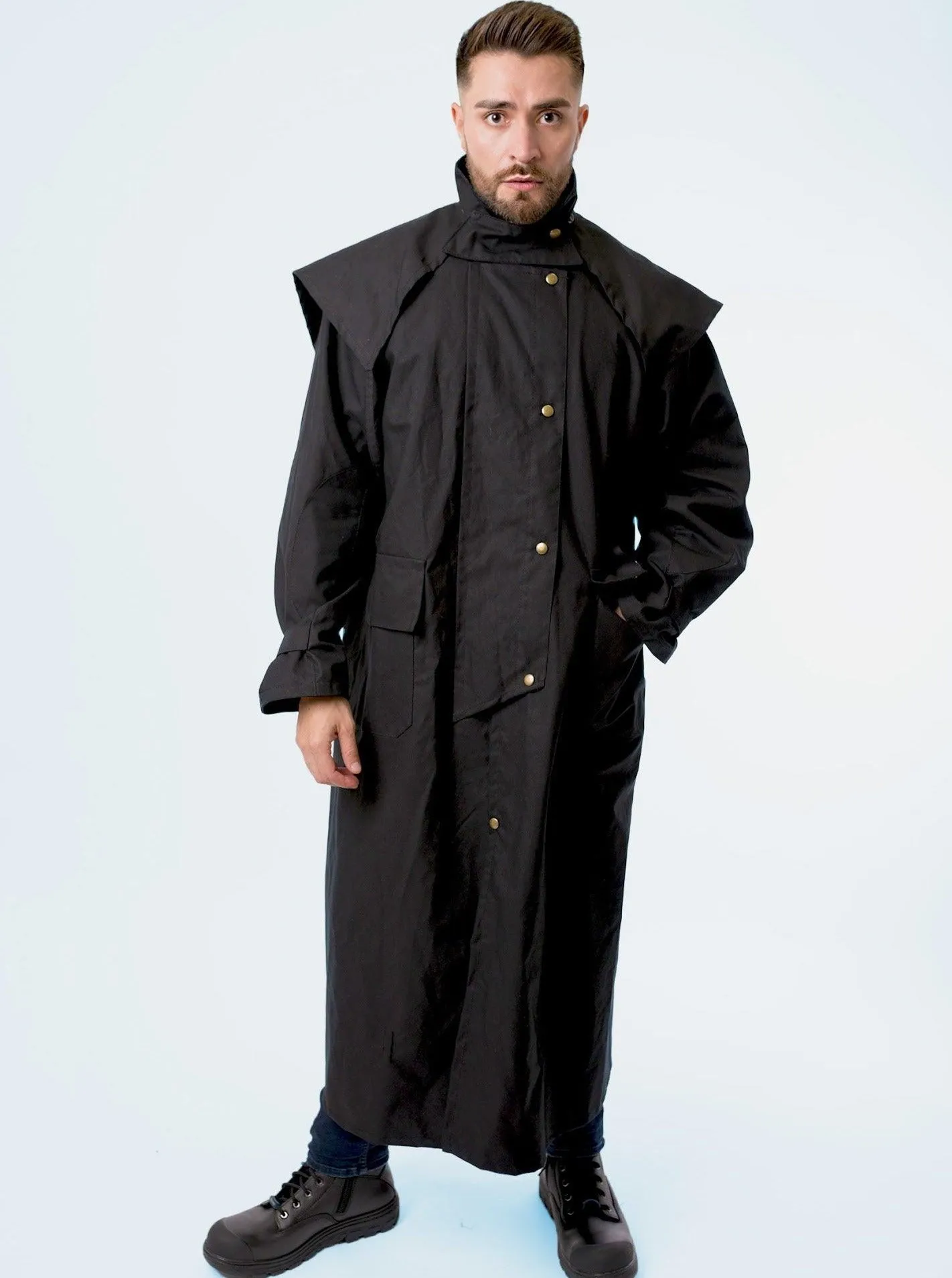 Unisex Full-length Dryskin Riding Coat with Hood