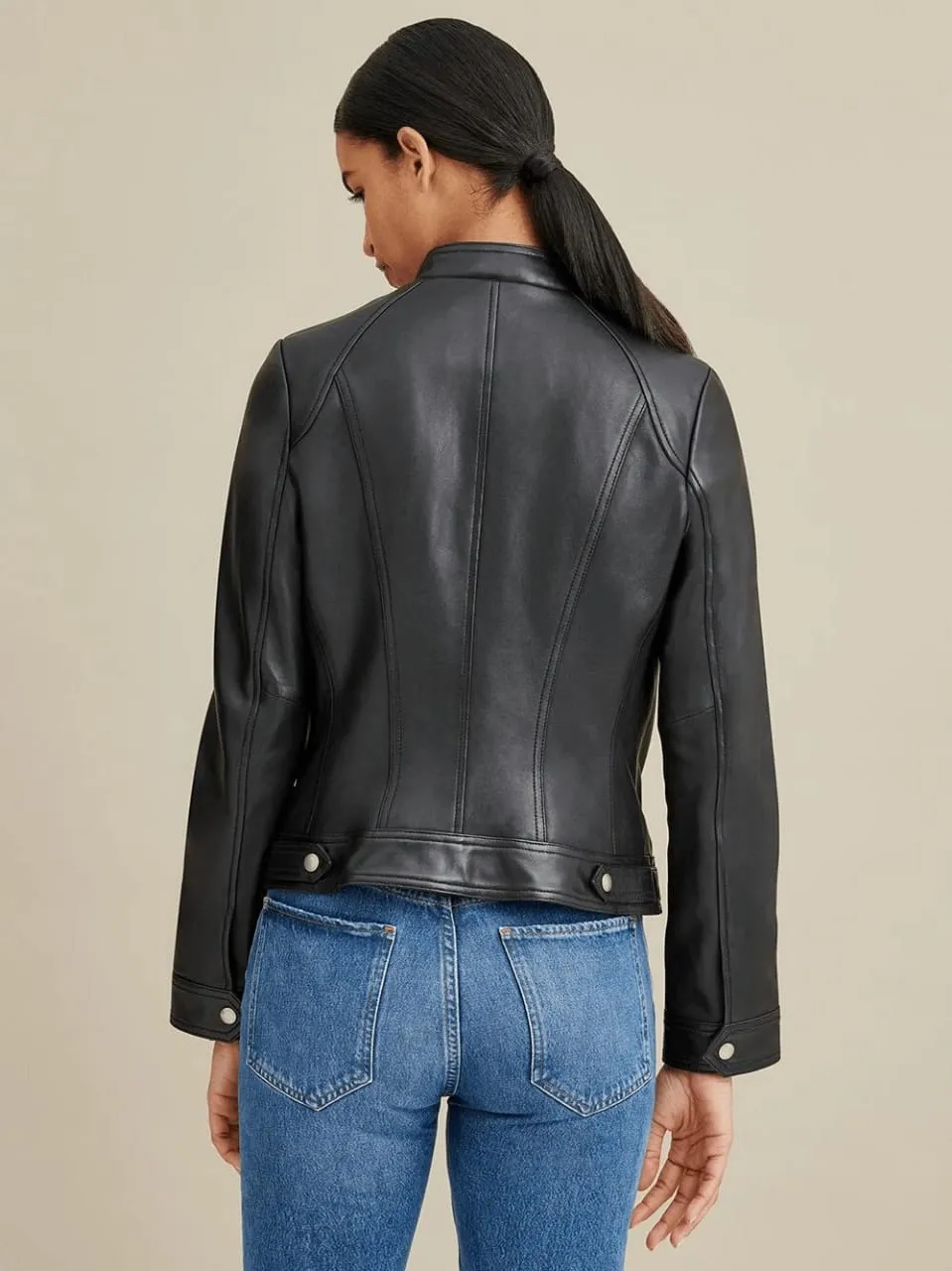 Women’s Classic Black Leather Jacket