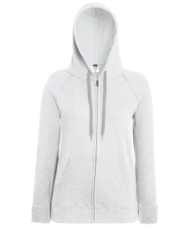 Womens lightweight hooded sweatshirt jacket | Heather Grey