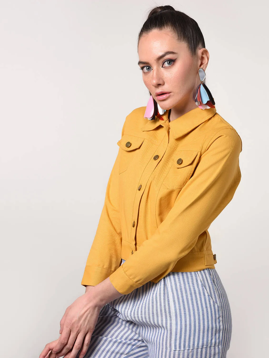 Yellow denim Jacket